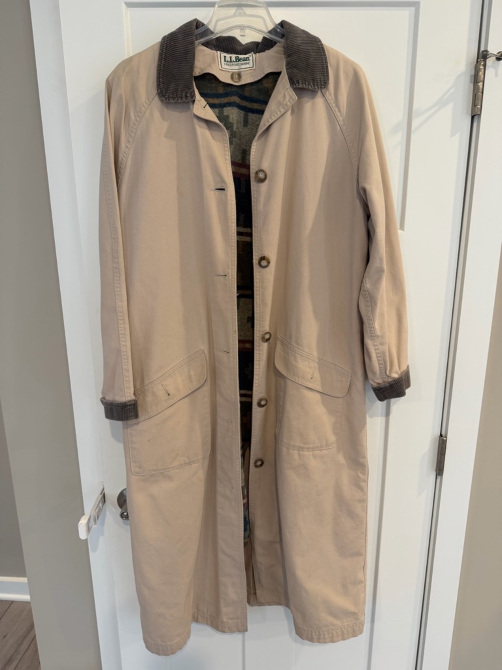 LL Bean Long Barn Coat Vintage Classic Removable Wool Lining Women’s Medium - Picture 2 of 14